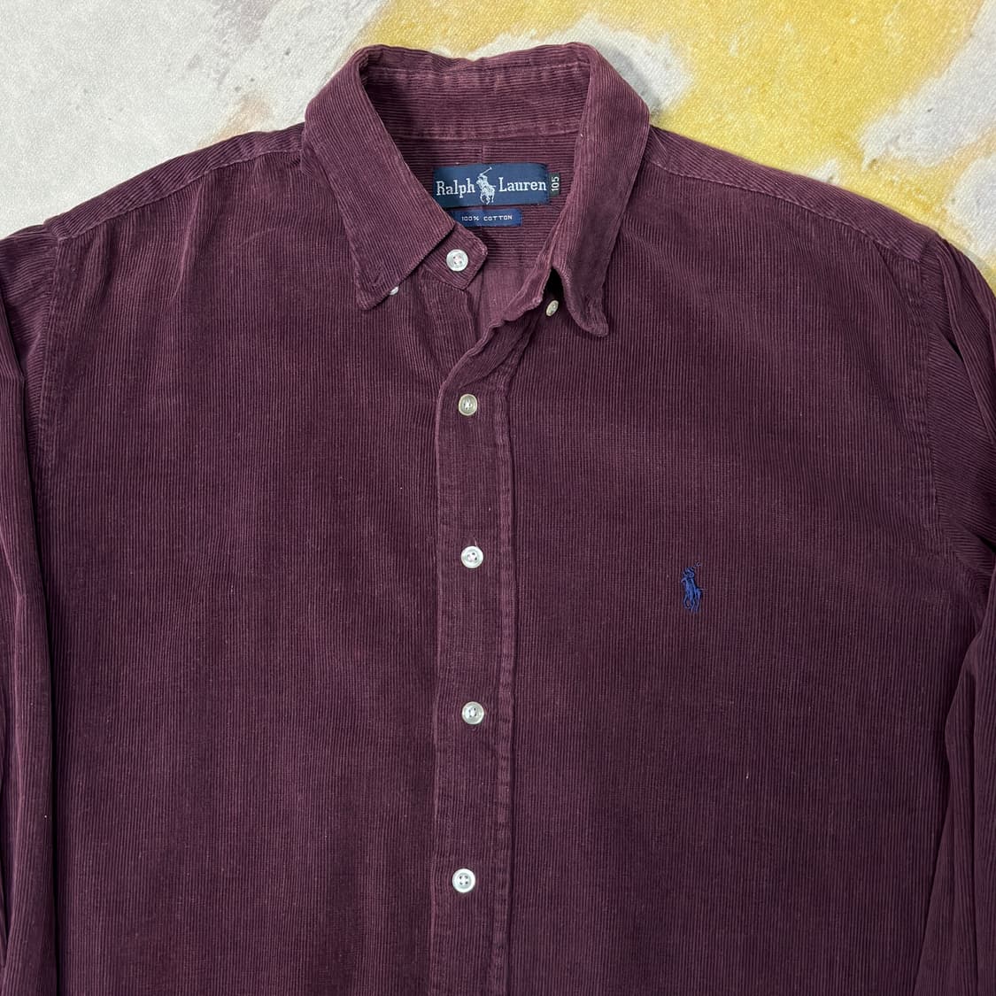 폴로랄프로렌 코듀로이 버건디 셔츠 XL 상품이미지2