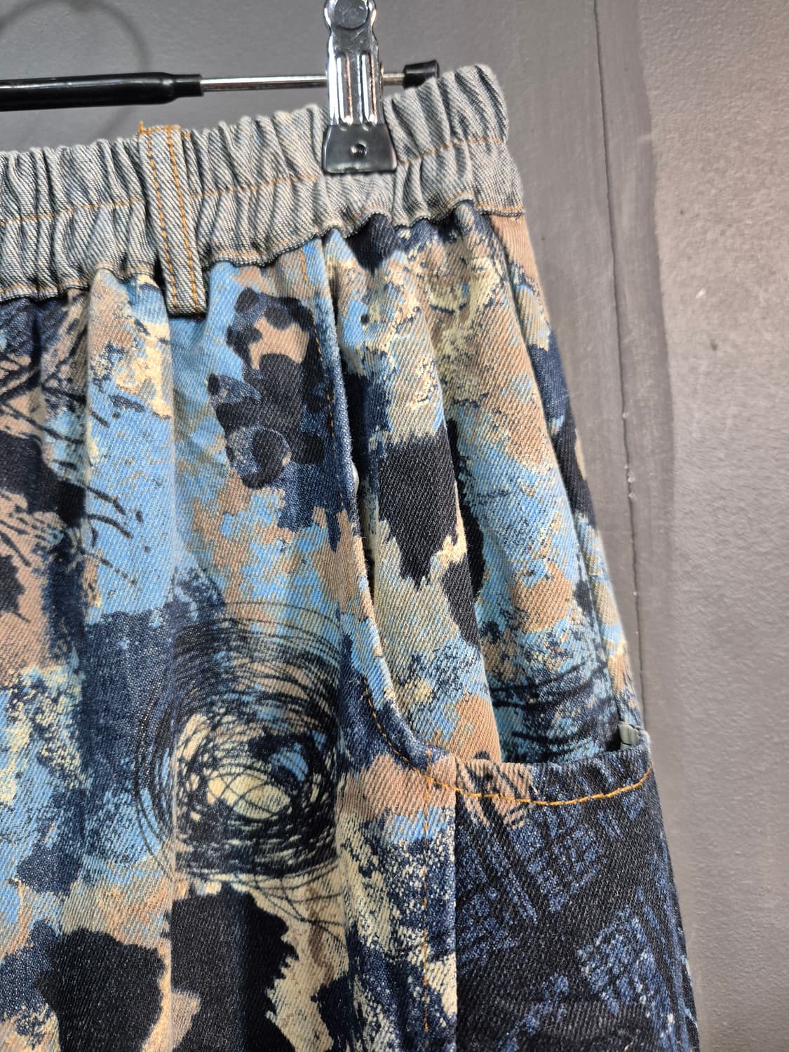 일제 패턴  롱 청스커트 55 66 77 상품이미지4