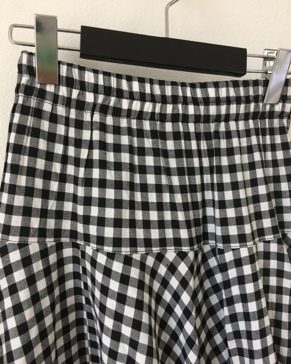 Check pattern unbalanced skirt 상품이미지3