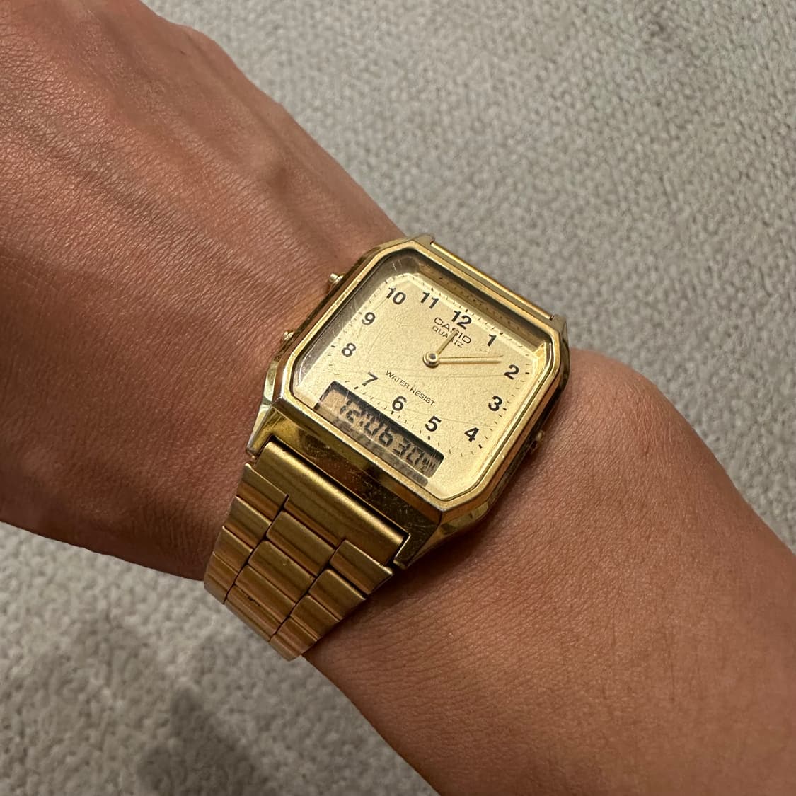 카시오 (CASIO) AQ-230 금장 시계 상품이미지8