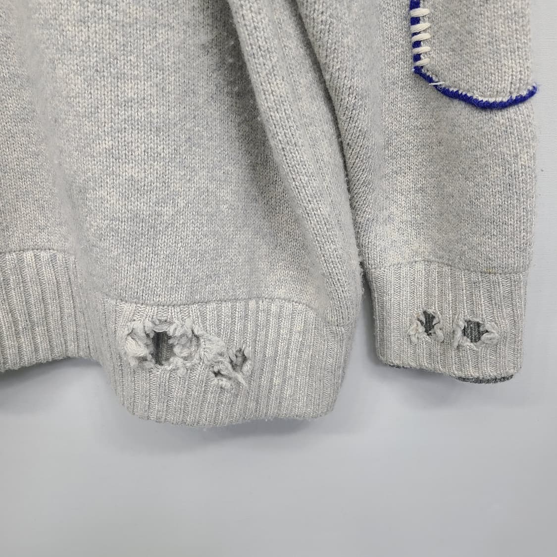 자라 x 아더에러 오버사이즈 울 스웨터 그레이 L-XL 상품이미지4