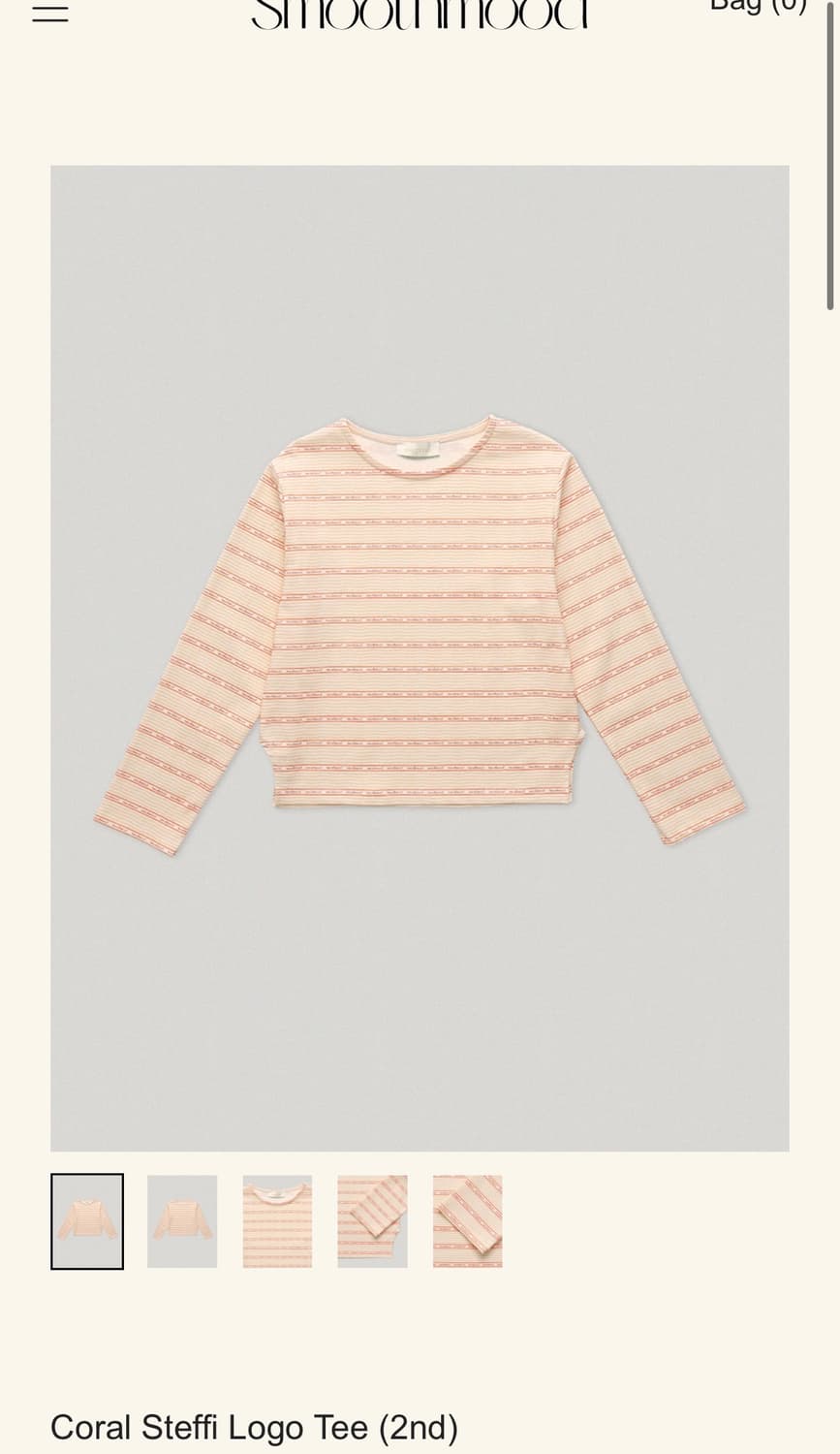 스무드무드 코랄 스트라이프 티 상품이미지1