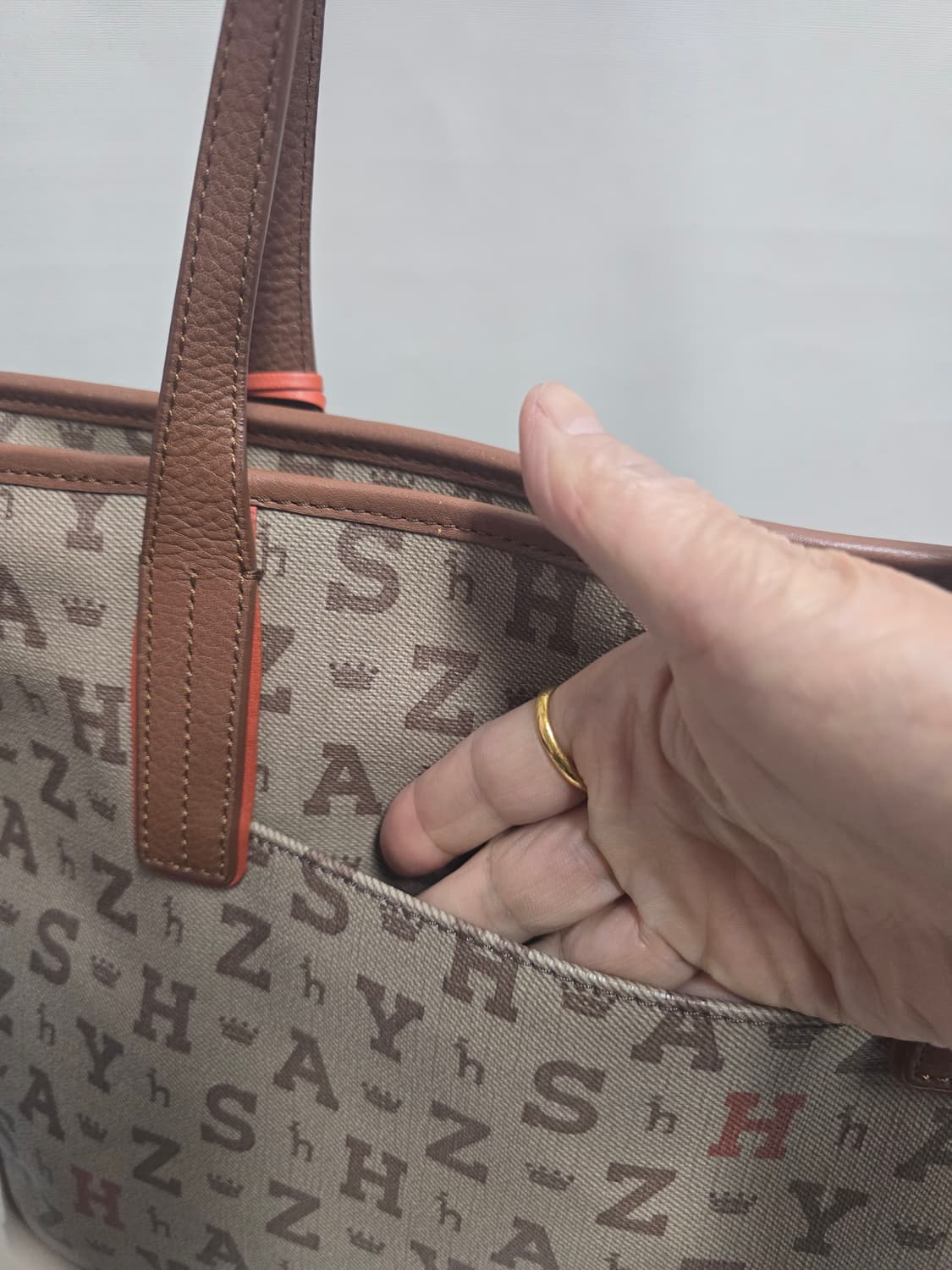 헤지스 쇼퍼백. 숄더박.빅백 상품이미지4