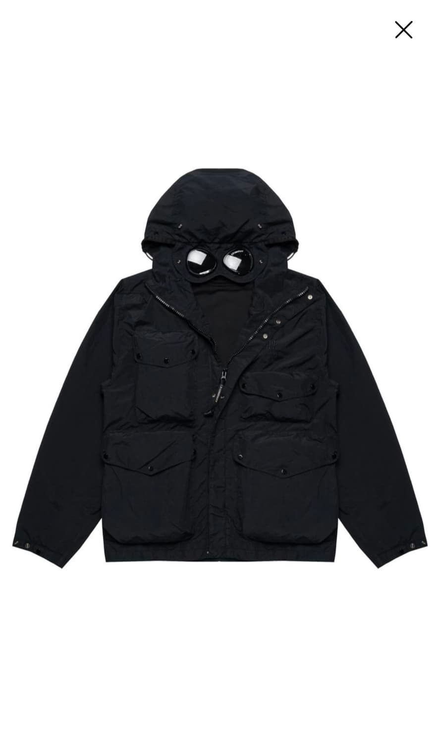 새상품,M)CP컴퍼니 플랫 나일론 고글 자켓 토탈 이클립스 블루 상품이미지1