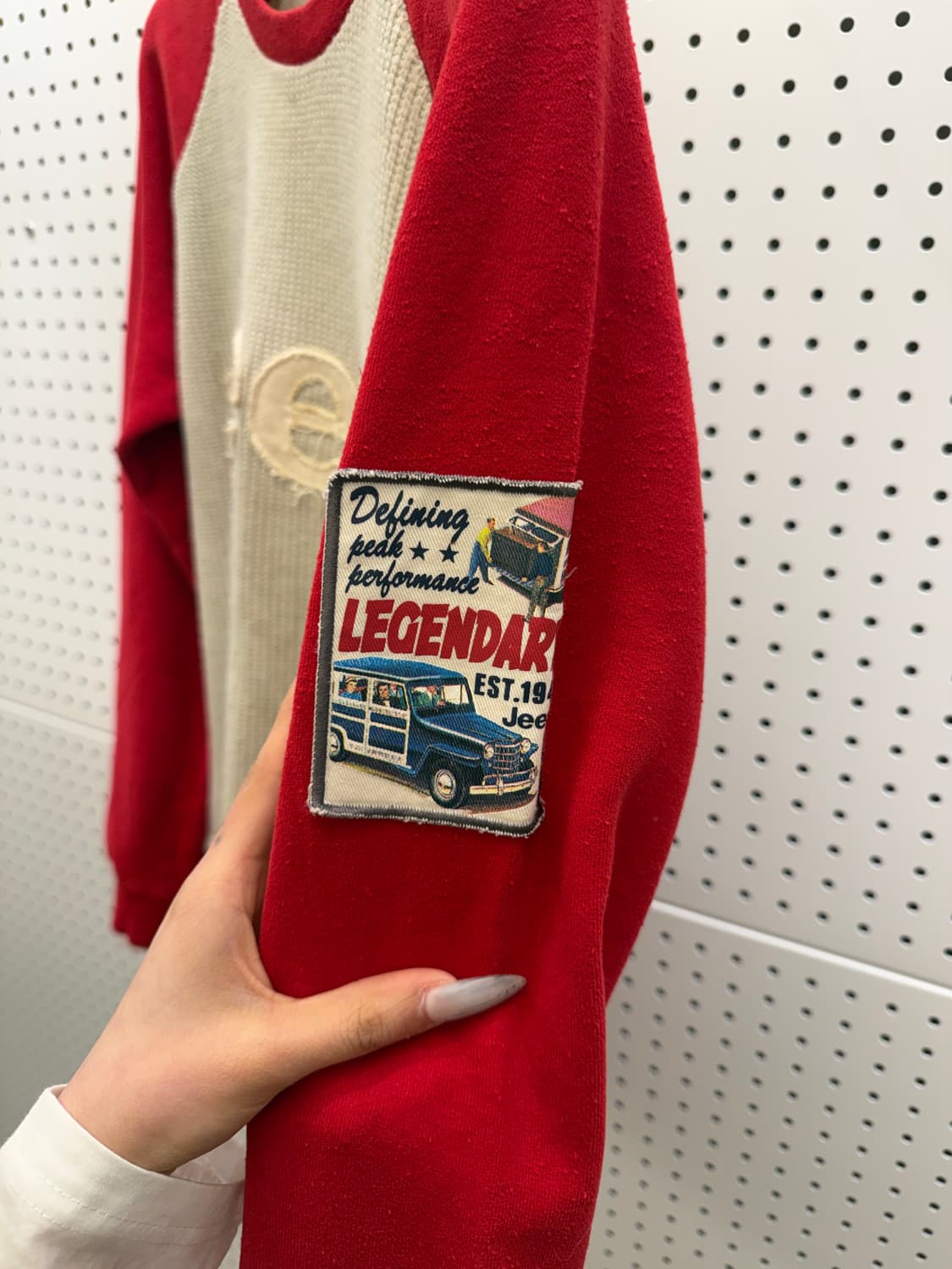 ▪️지프 패치 와플 빅로고 단가라 니트 U850 상품이미지6