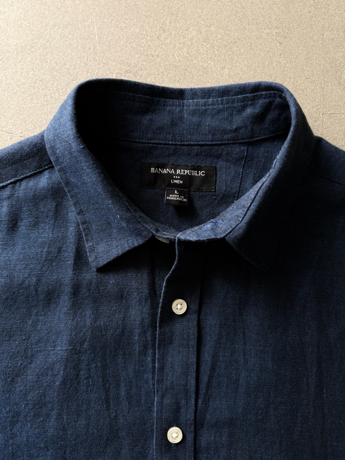 Banana Republic Navy Linen Shirt 상품이미지3