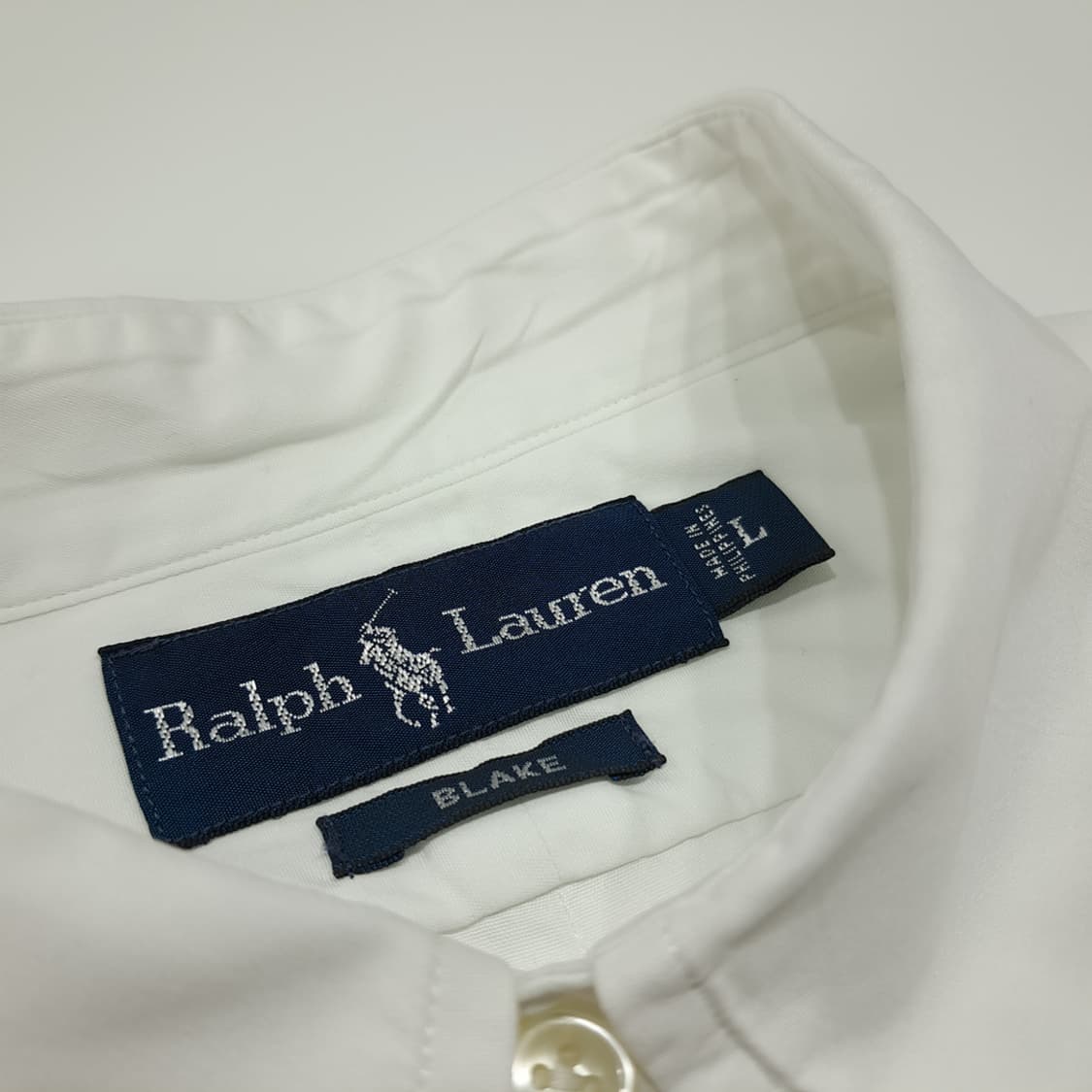 CL409 L 폴로 90s 코튼 버튼다운 포니자수 화이트 셔츠 남방 상품이미지3