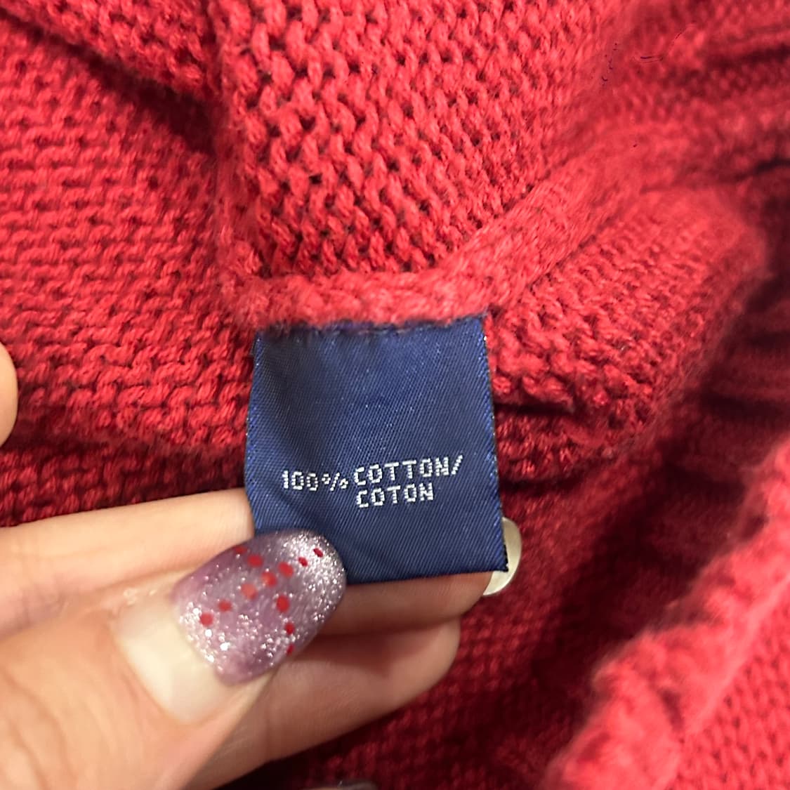 Polo 폴로 네이비포니 레드 브이넥 니트 상품이미지6