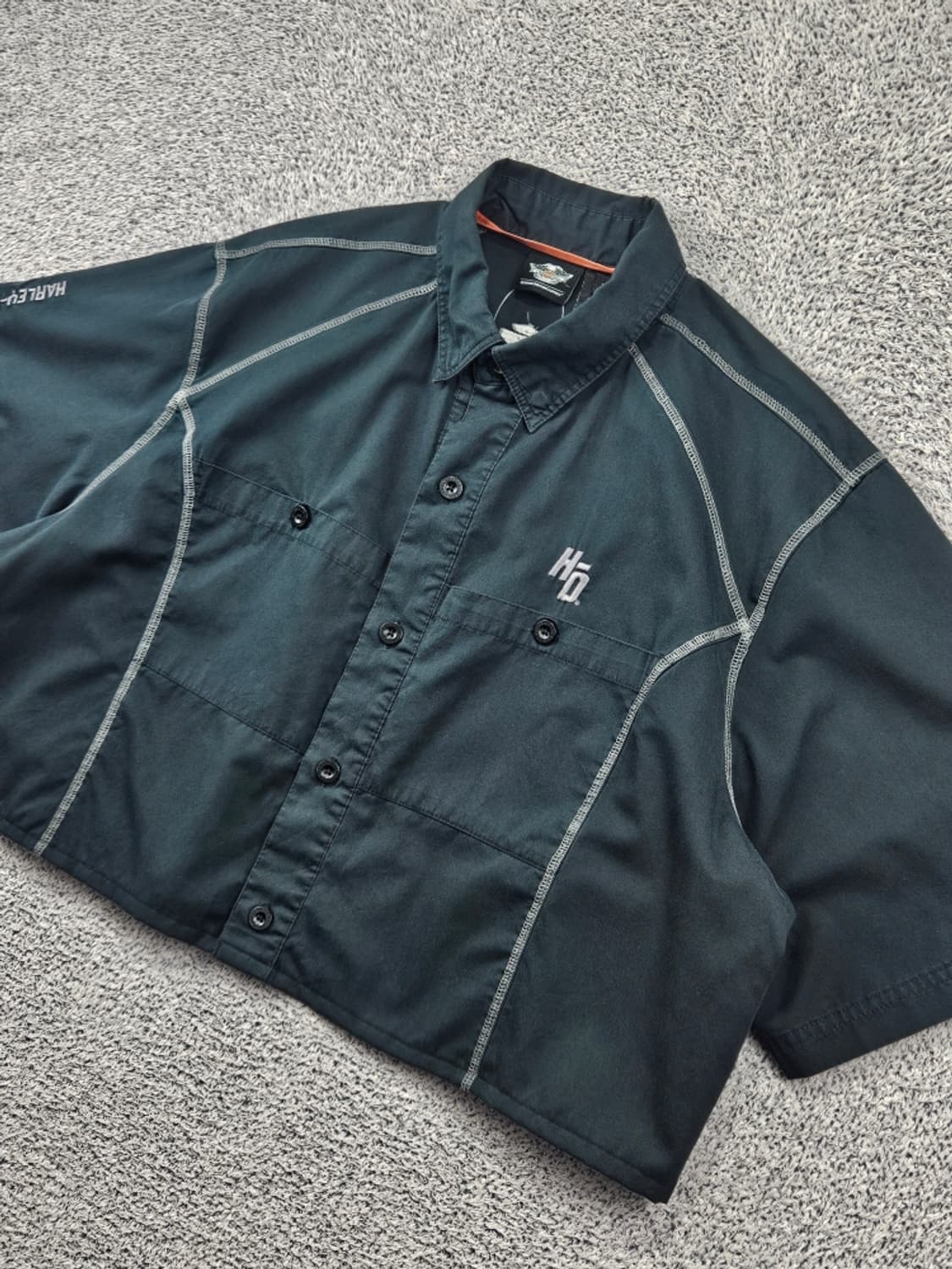 할리데이비슨 바이커 반팔 셔츠 크롭커스텀 ( XL ) / 11811 상품이미지5