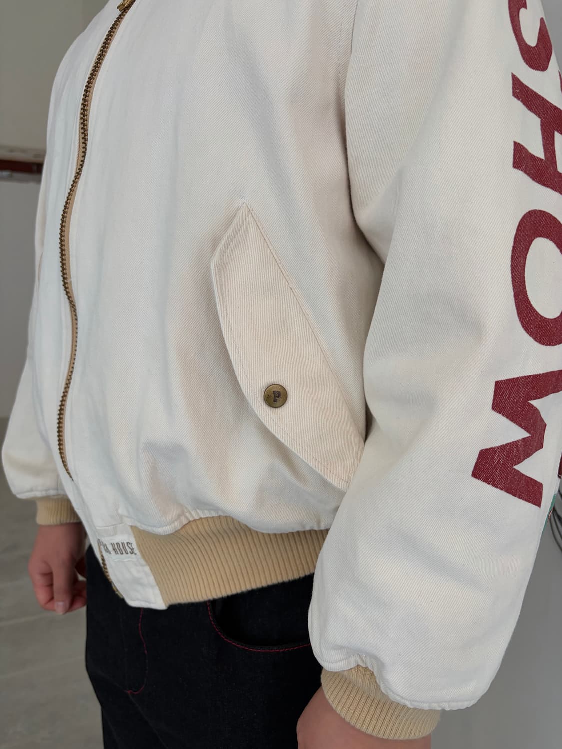 90’s Pink House signature patch bomber  상품이미지5