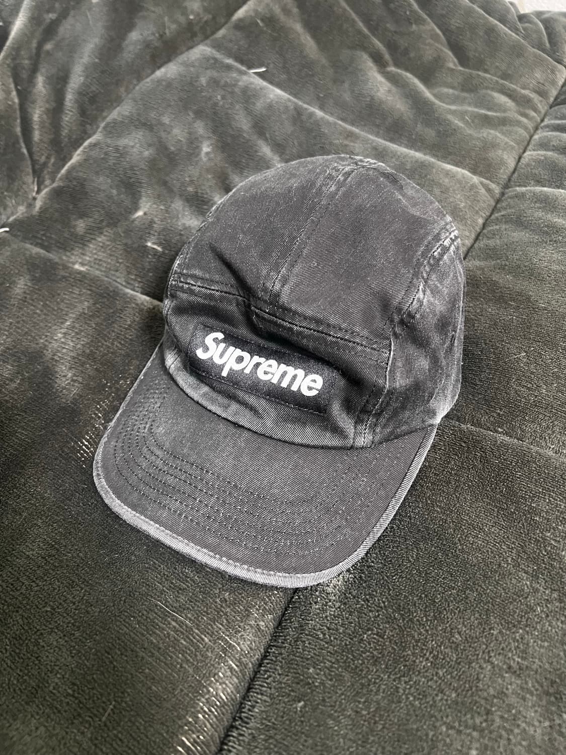supreme washed chino twill camp cap 블랙 상품이미지1