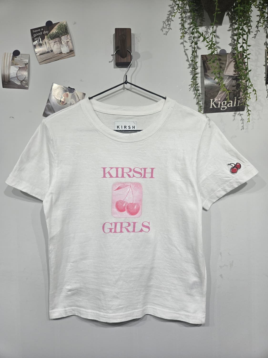 키르시 걸즈 체리 반팔 티셔츠 화이트 상품이미지3