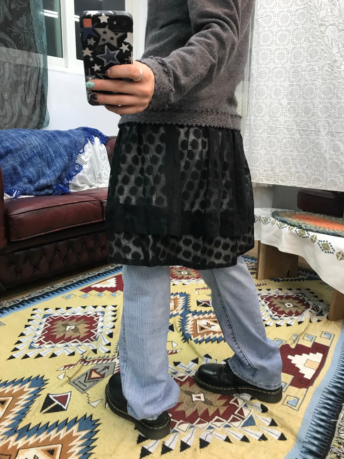 빈티지 여성 도트 미니스커트  상품이미지2