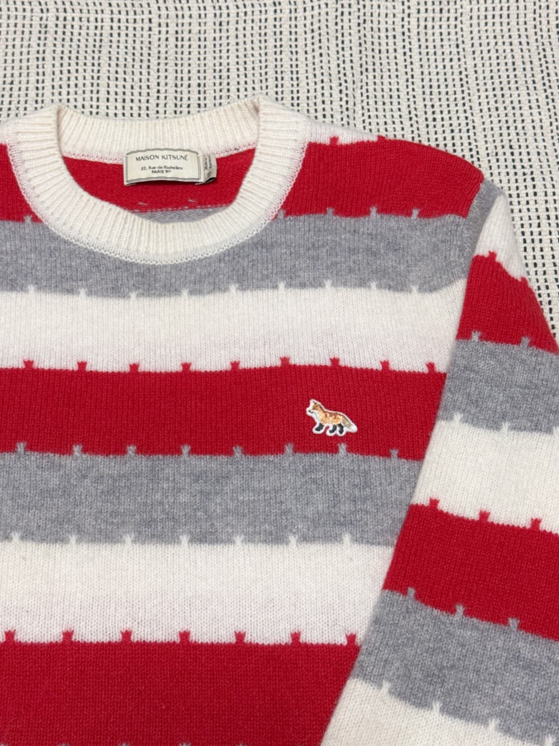 메종키츠네 스트라이프 니트 상품이미지1