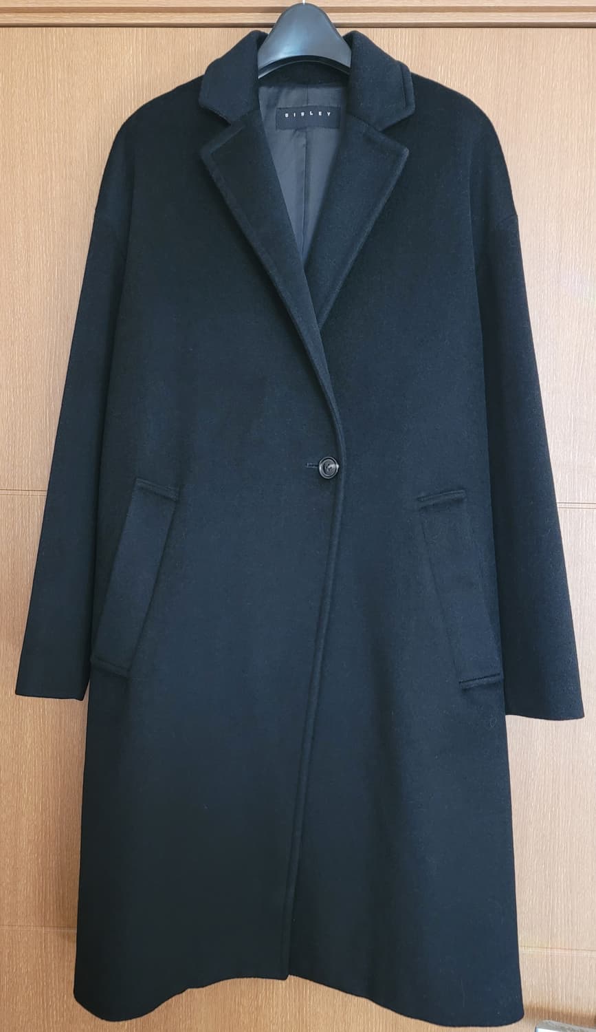 SISLEY | 블랙 모직 롱코트 55 | (모97캐시미어3) 상품이미지8