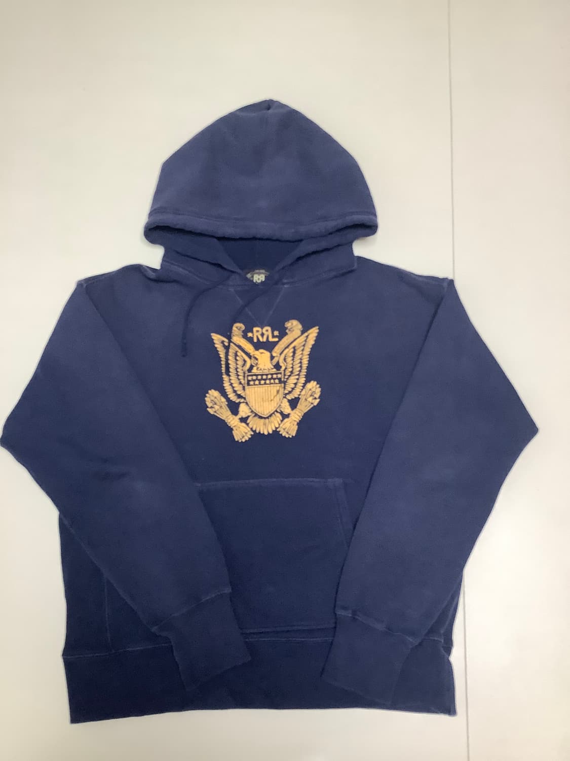 L RRL 더블알엘 그래픽 가먼트다이 네이비 후드티 상품이미지3