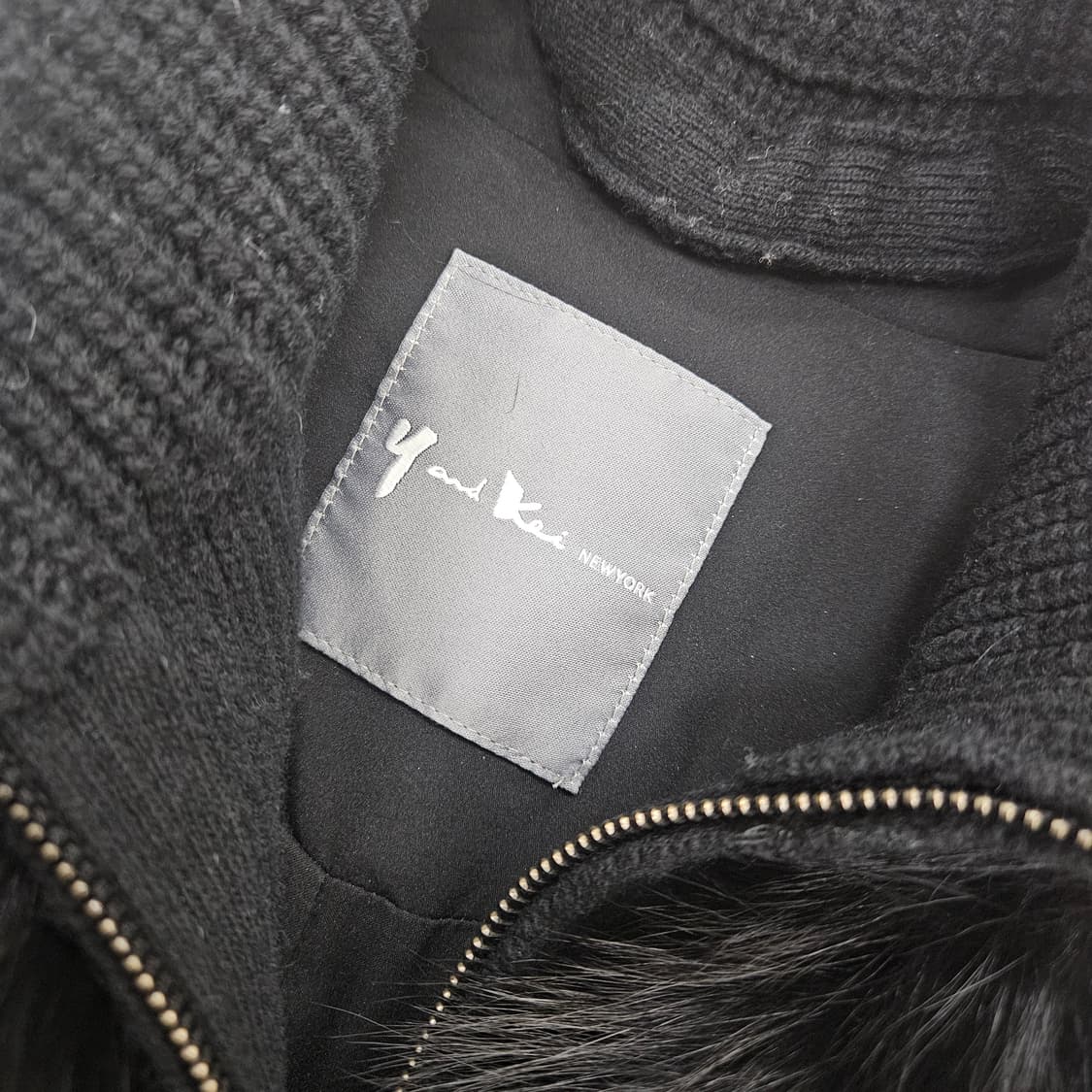 [55] 와이앤케이 여성 폭스퍼 울 덕다운 롱자켓 1203JM1 상품이미지3