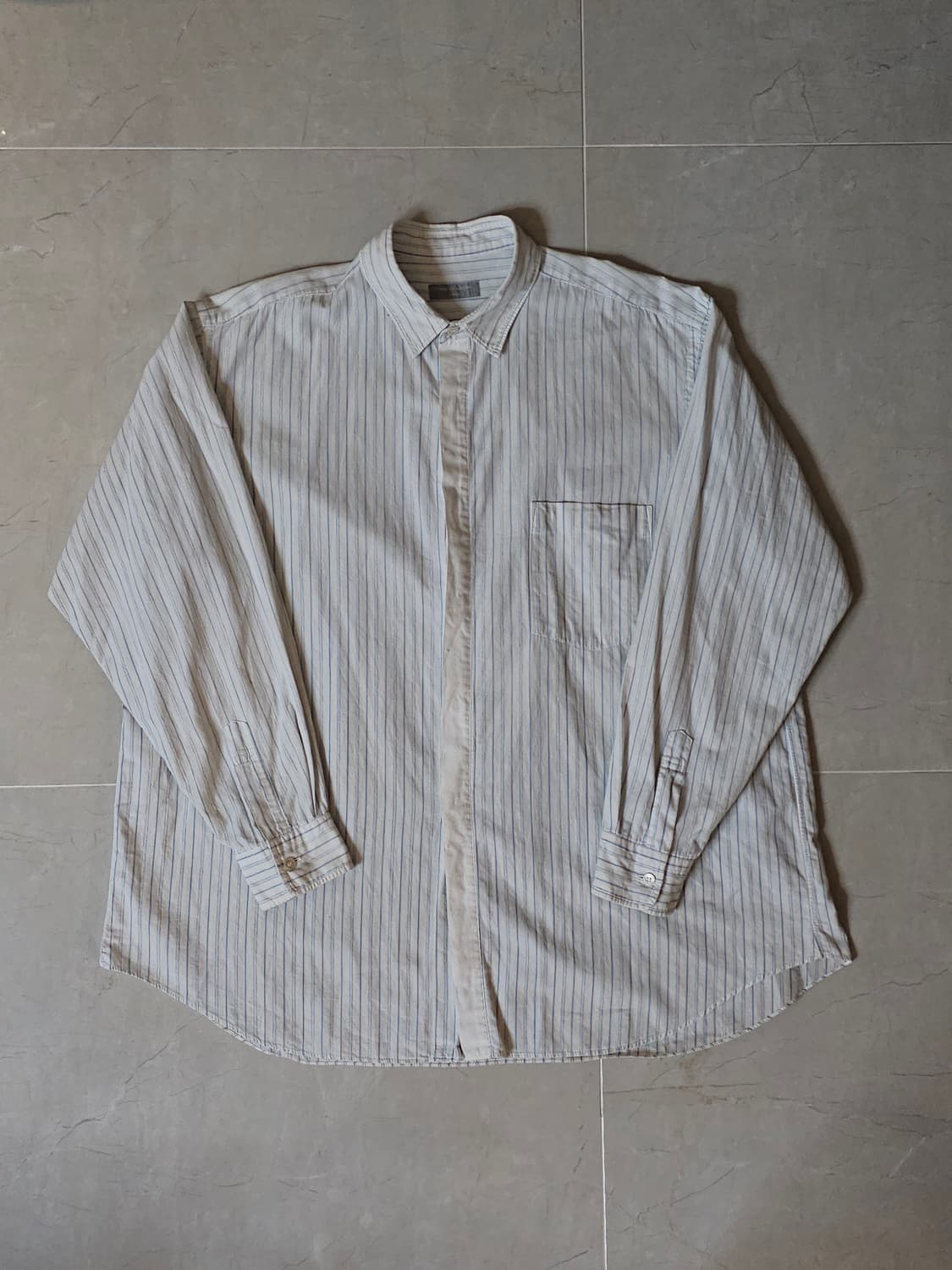 다나카 옴므 루즈 스트라이프 셔츠 상품이미지1