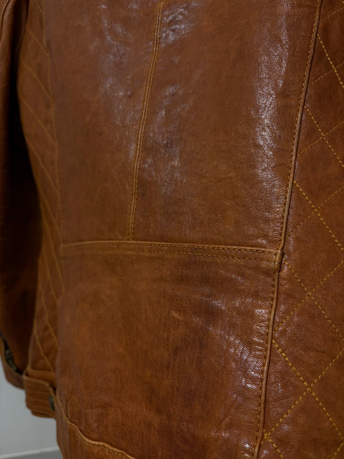 (95) sieg 지이크 브라운 양가죽 자켓 상품이미지5