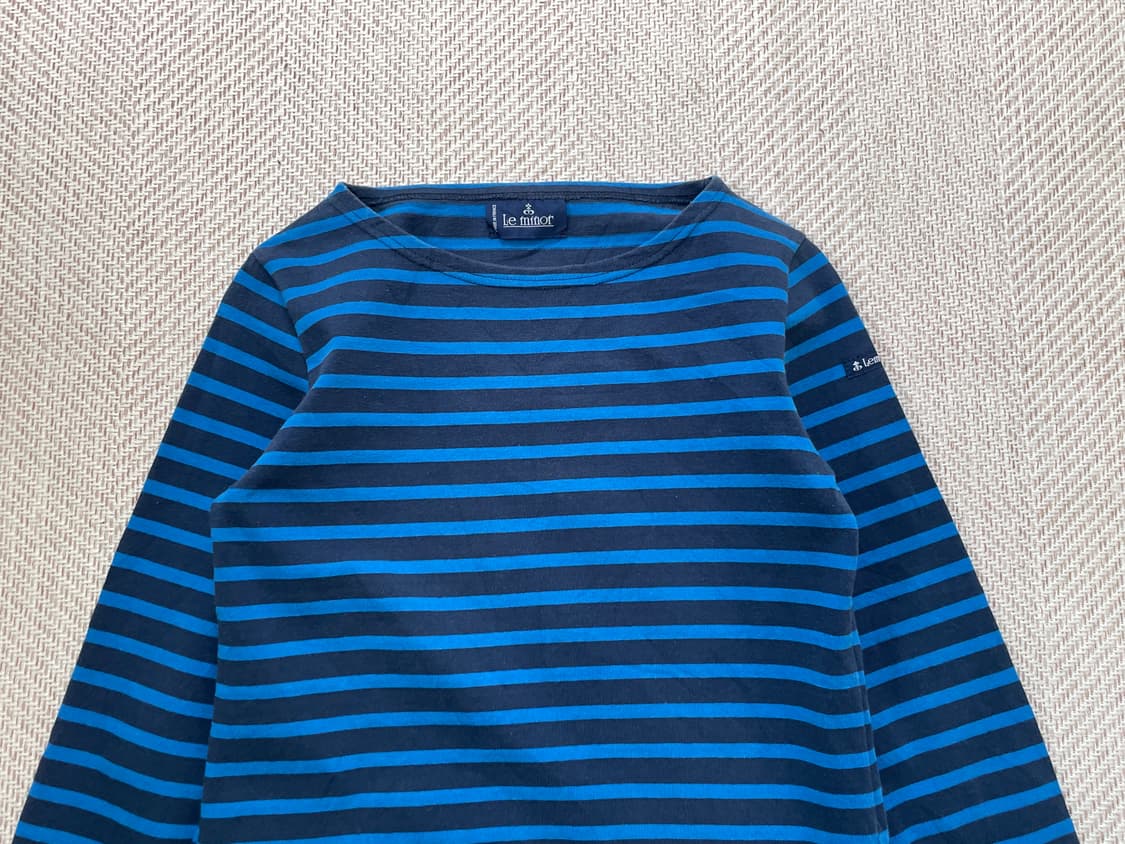 르미너 마린 스트라이프 보트넥 긴팔티셔츠  상품이미지3