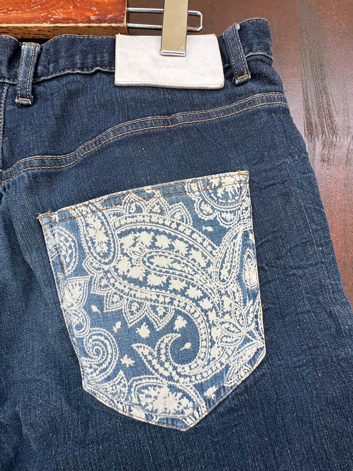  에비스 페이즐리 패치워크 데님 쇼츠 상품이미지6