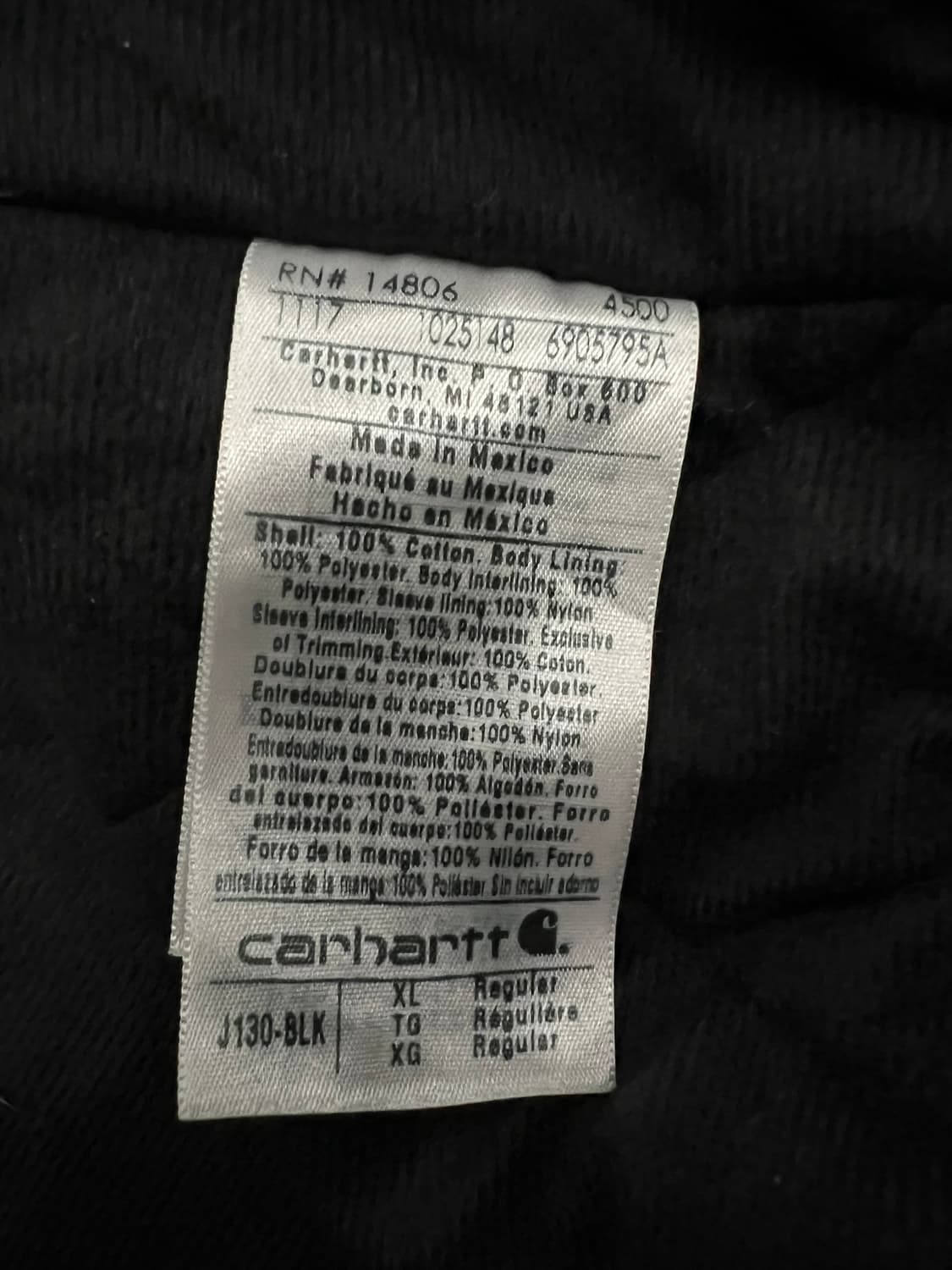 (XL) 칼하트 덕 액티브 후드자켓 J130 BLK 블랙 상품이미지5