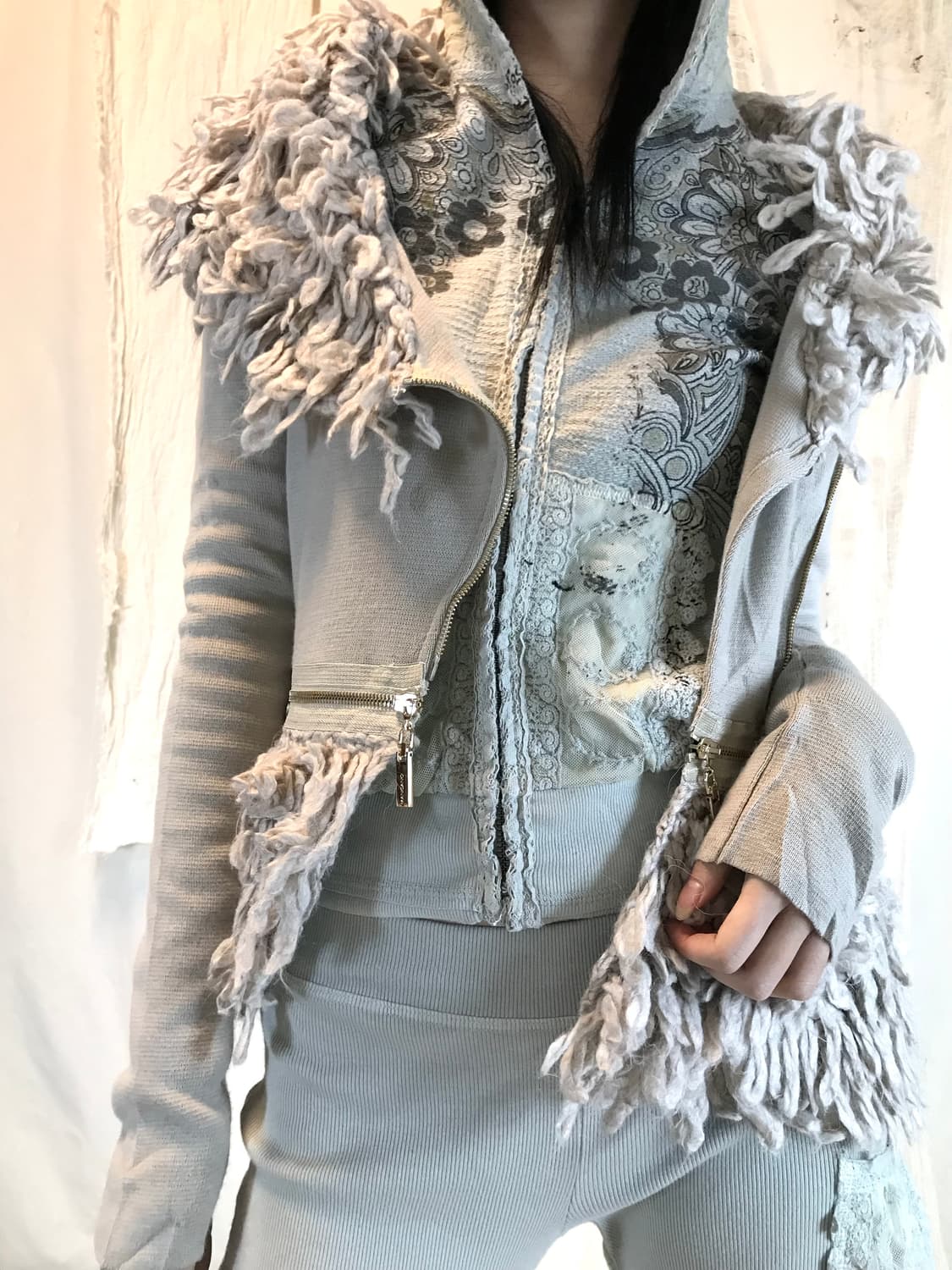 Y2k fur detail jacket 상품이미지3