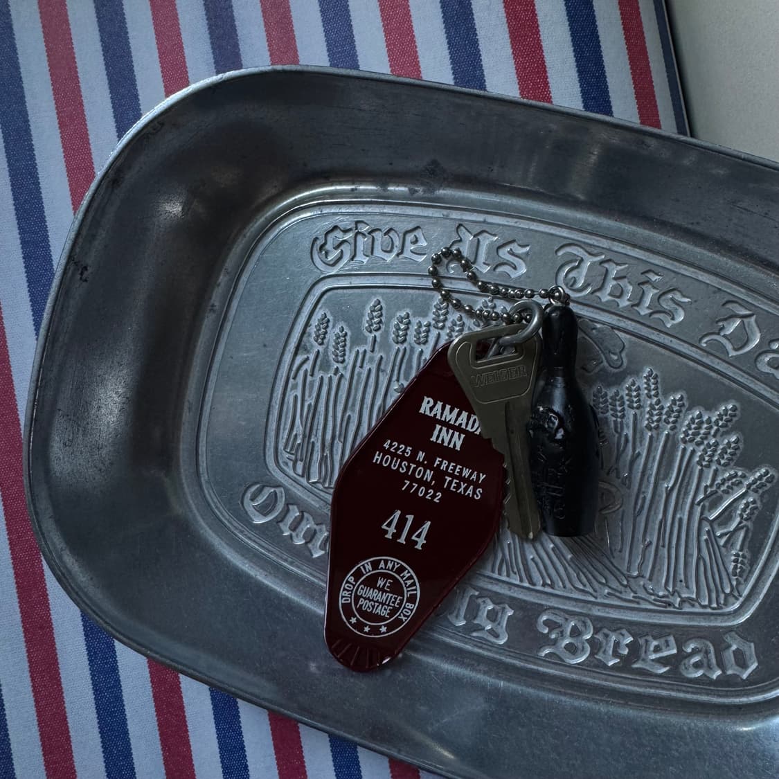 빈티지 핀볼 Texas inn 키 키체인 키링 참 열쇠고리 3p 상품이미지1