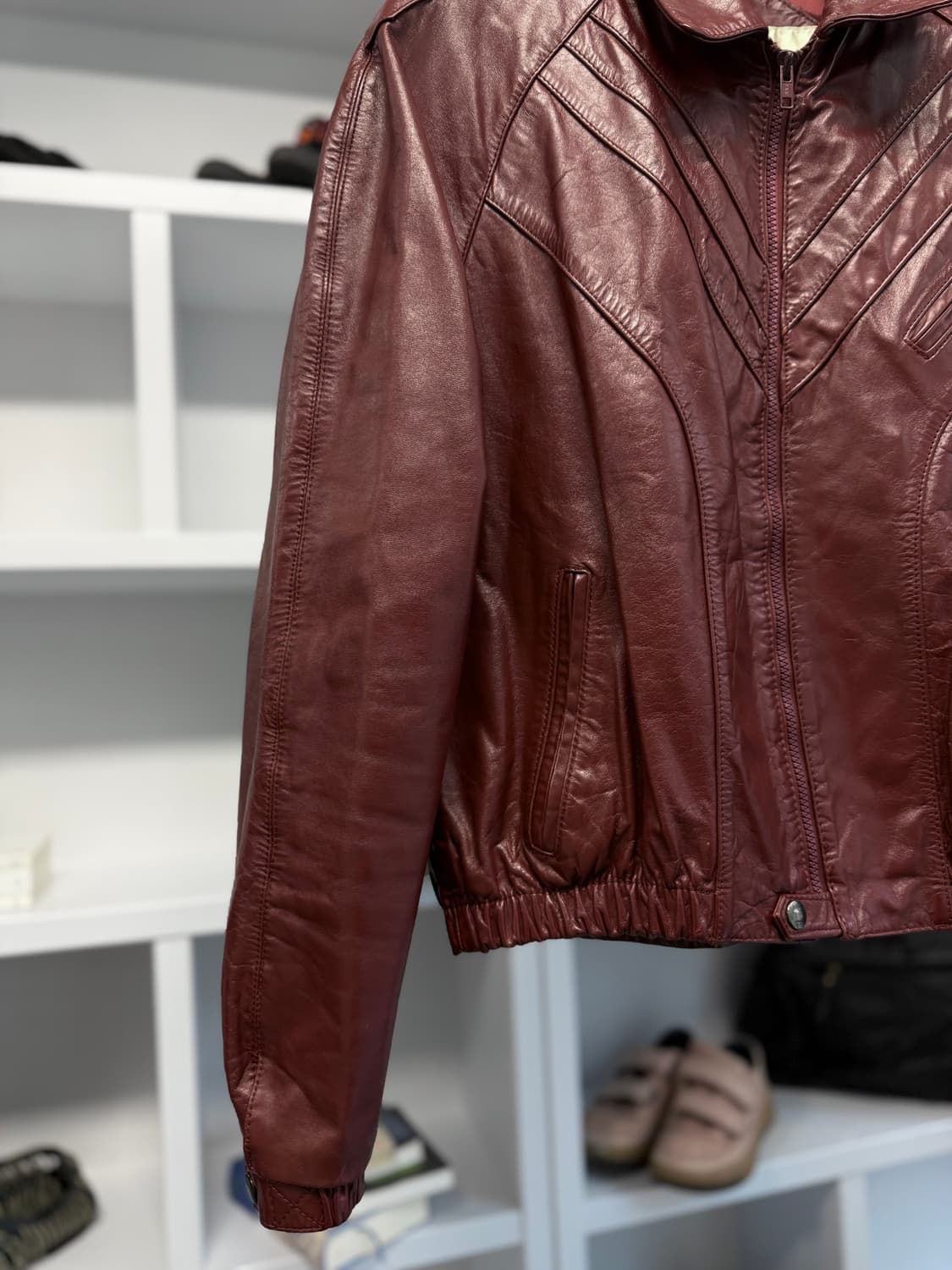 80s bermans 레더 자켓 상품이미지3