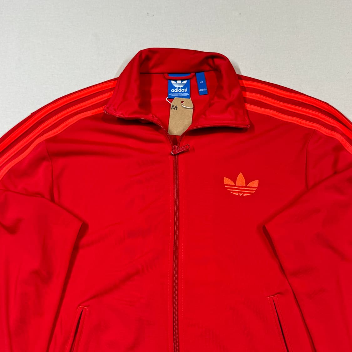 100) 아디다스 파이어버드 삼선 져지 트랙탑 집업 레드 A4 상품이미지3
