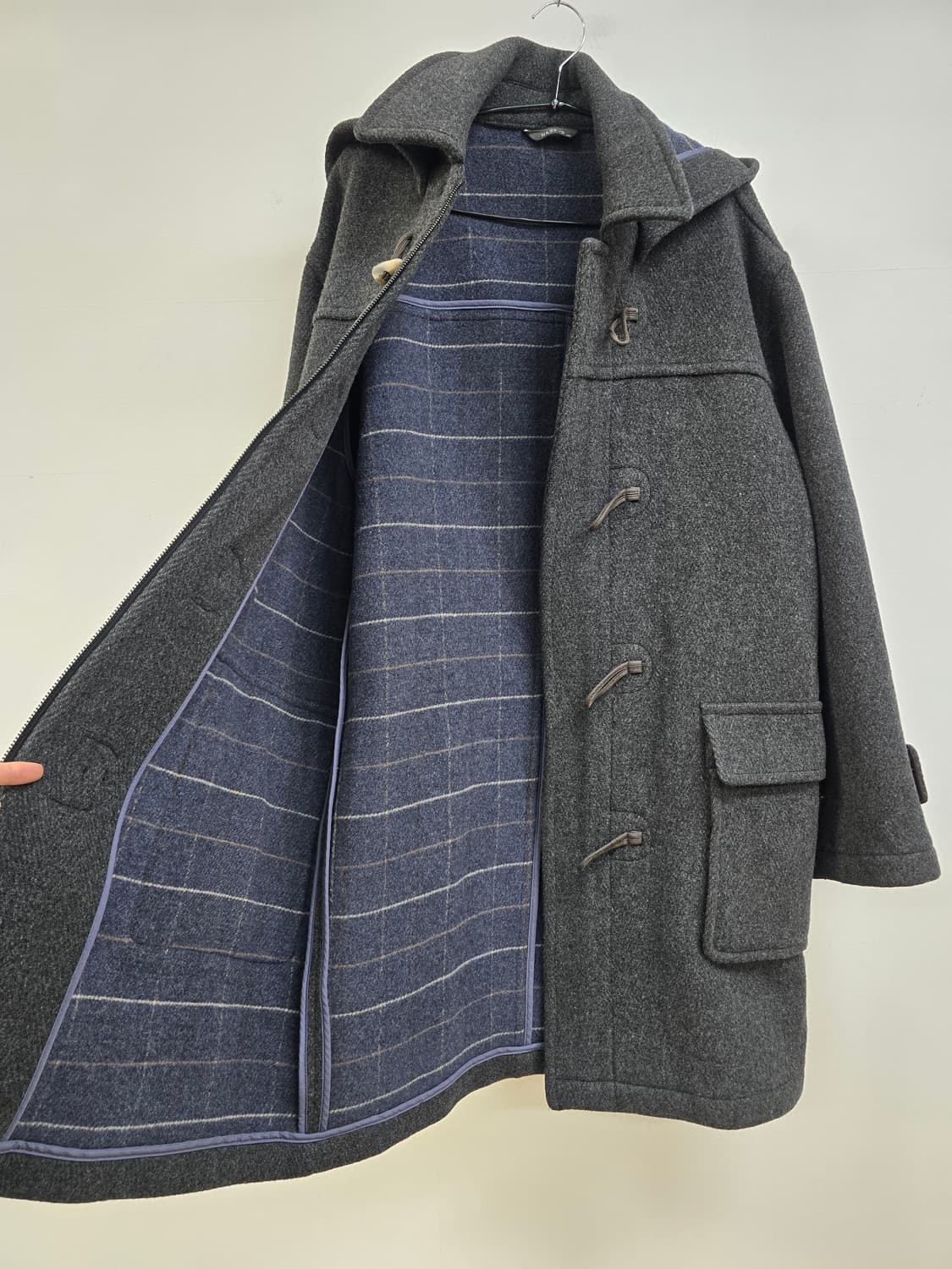 헤지스 도톰 울 떡볶이 후드 코트 상품이미지8