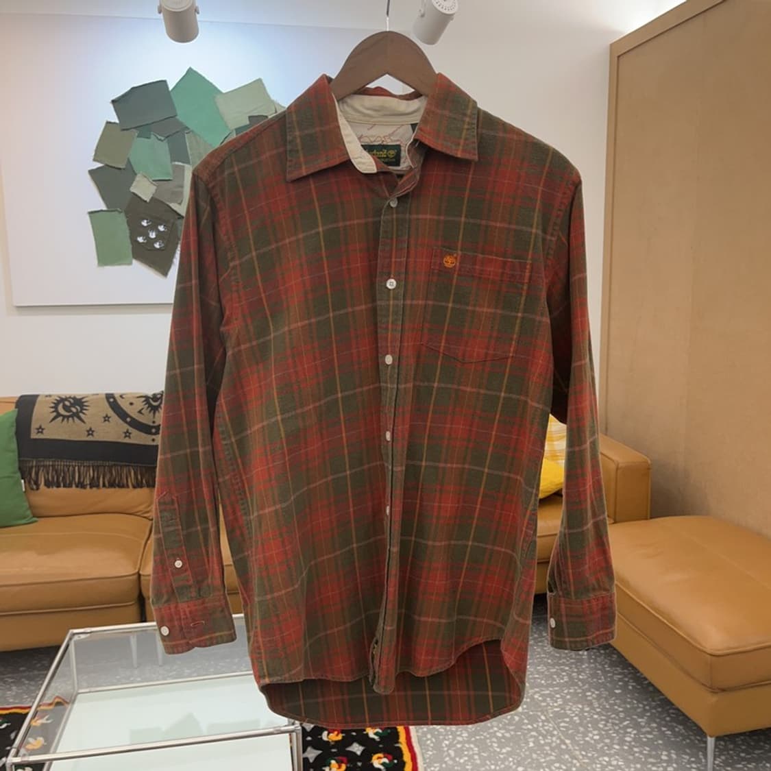 팀버랜드 빈티지 내추럴 홀리데이 체크 셔츠 S C06647 상품이미지3