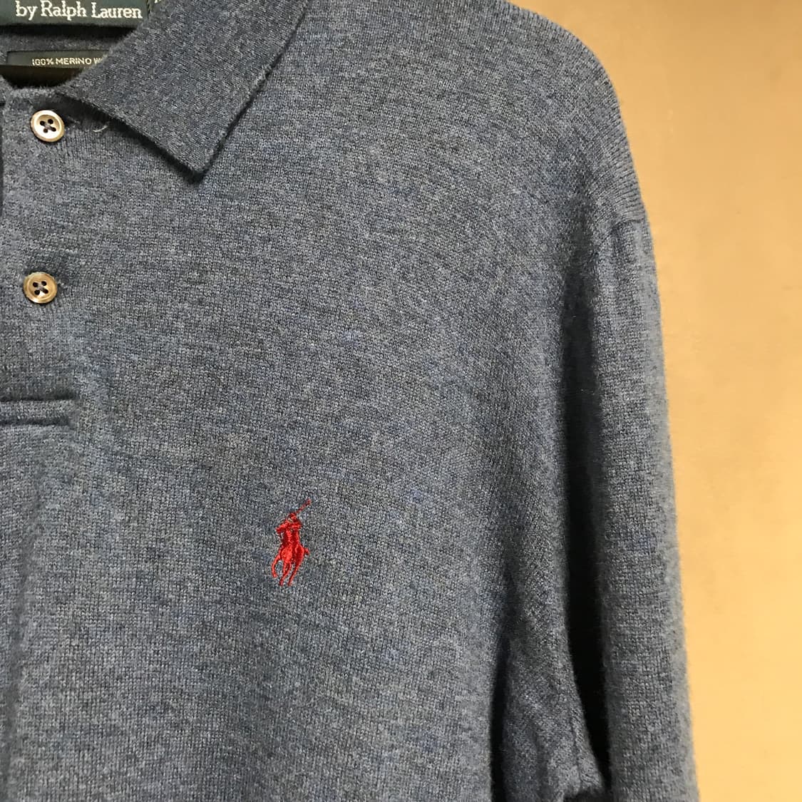 폴로 랄프로렌 니트 긴팔 카라티 블루 XL 상품이미지4