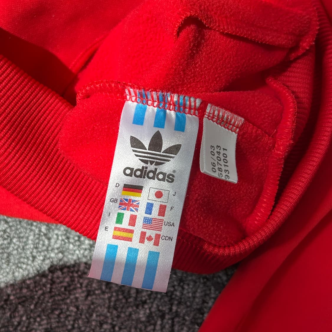 아디다스 씨펠드 레드화이트 트랙탑 져지 상품이미지7