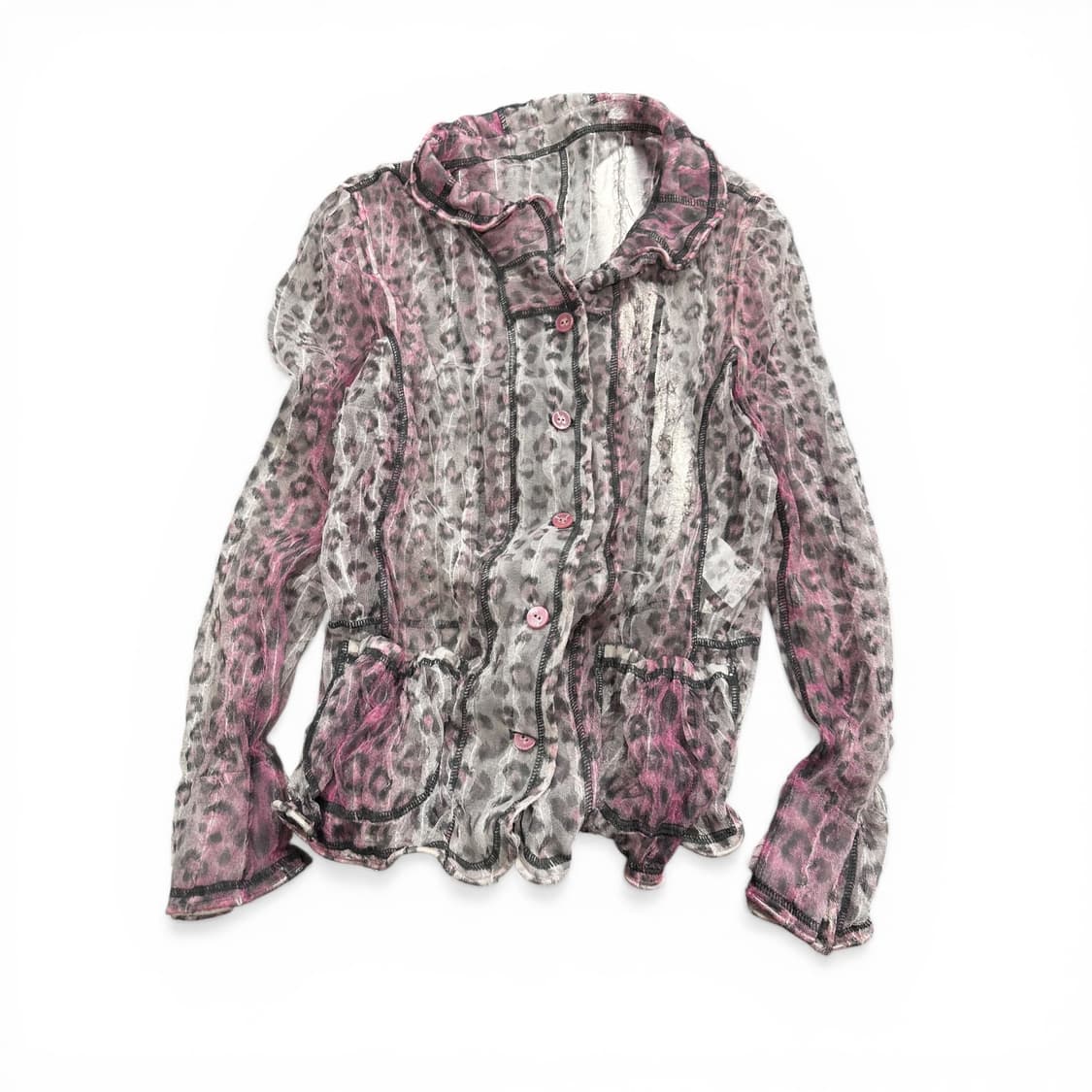 Pink Leopard See Through Jacket 상품이미지1