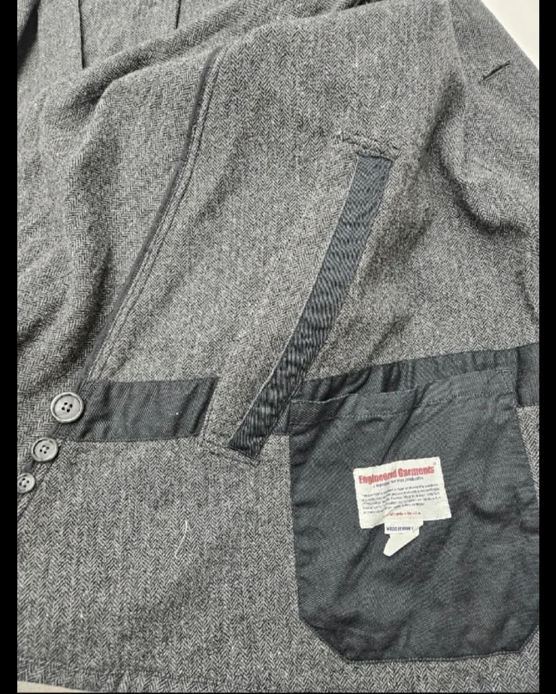 엔지니어드가먼츠 헤링본 울 케이프(M) 상품이미지5