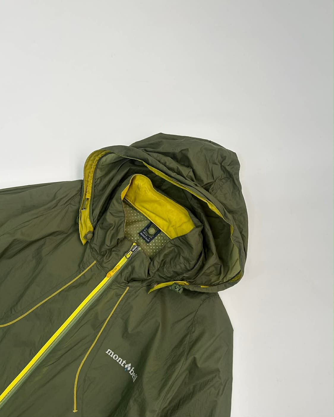 [L] 몽벨 올리브 그린 나일론 윈드브레이커 자켓 상품이미지5