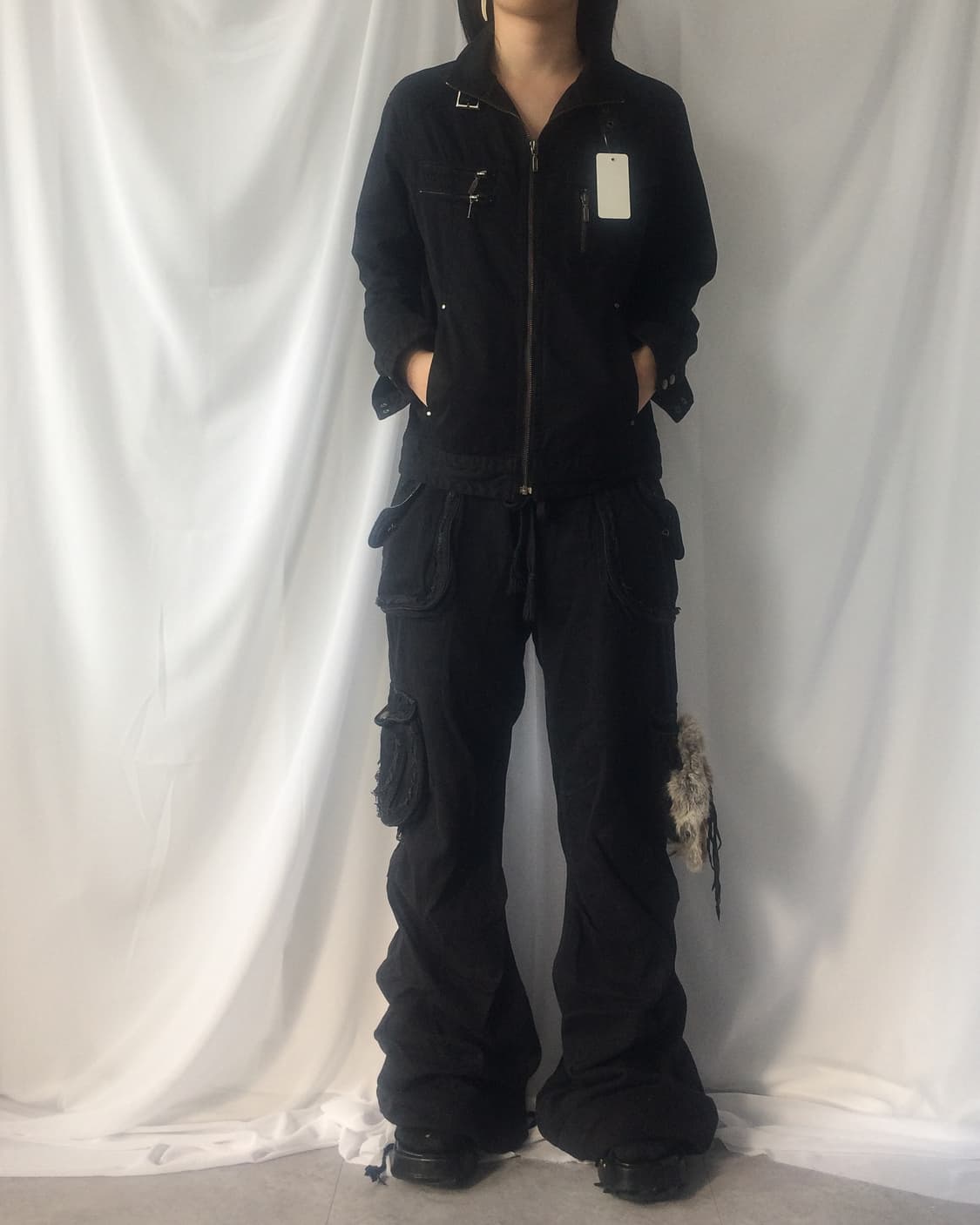 Belted high neck jacket 상품이미지1