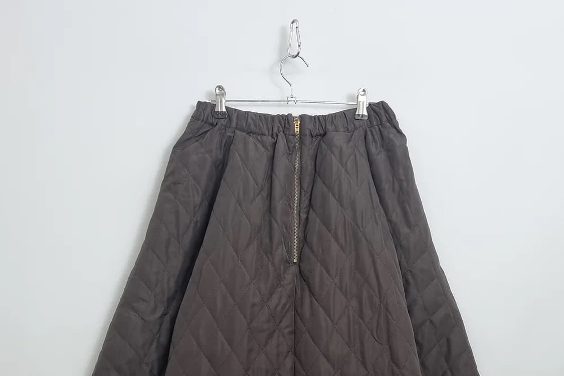 ZOOTIE 브라운 퀄팅 누빔 스커트  상품이미지4
