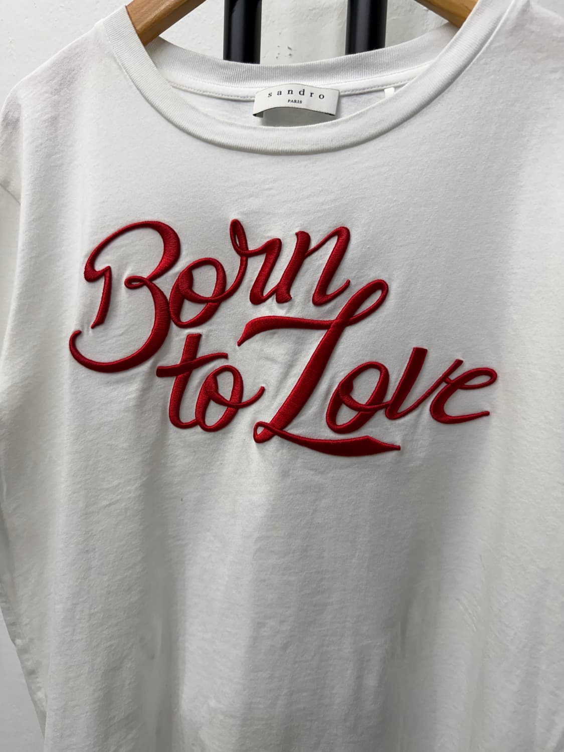 정품) 산드로 여성 Born To Love 반팔 티셔츠 2 상품이미지3