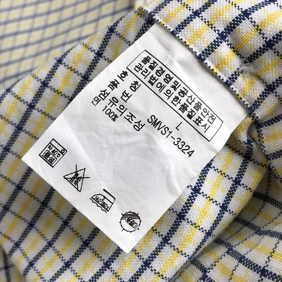 폴로 랄프로렌 옐로우 체크 셔츠 남방 남성L (100) 상품이미지8