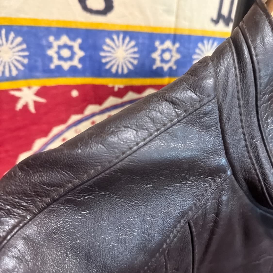 7080 오리지널 서독 빈티지 레더 레이싱 자켓(실측) 상품이미지4