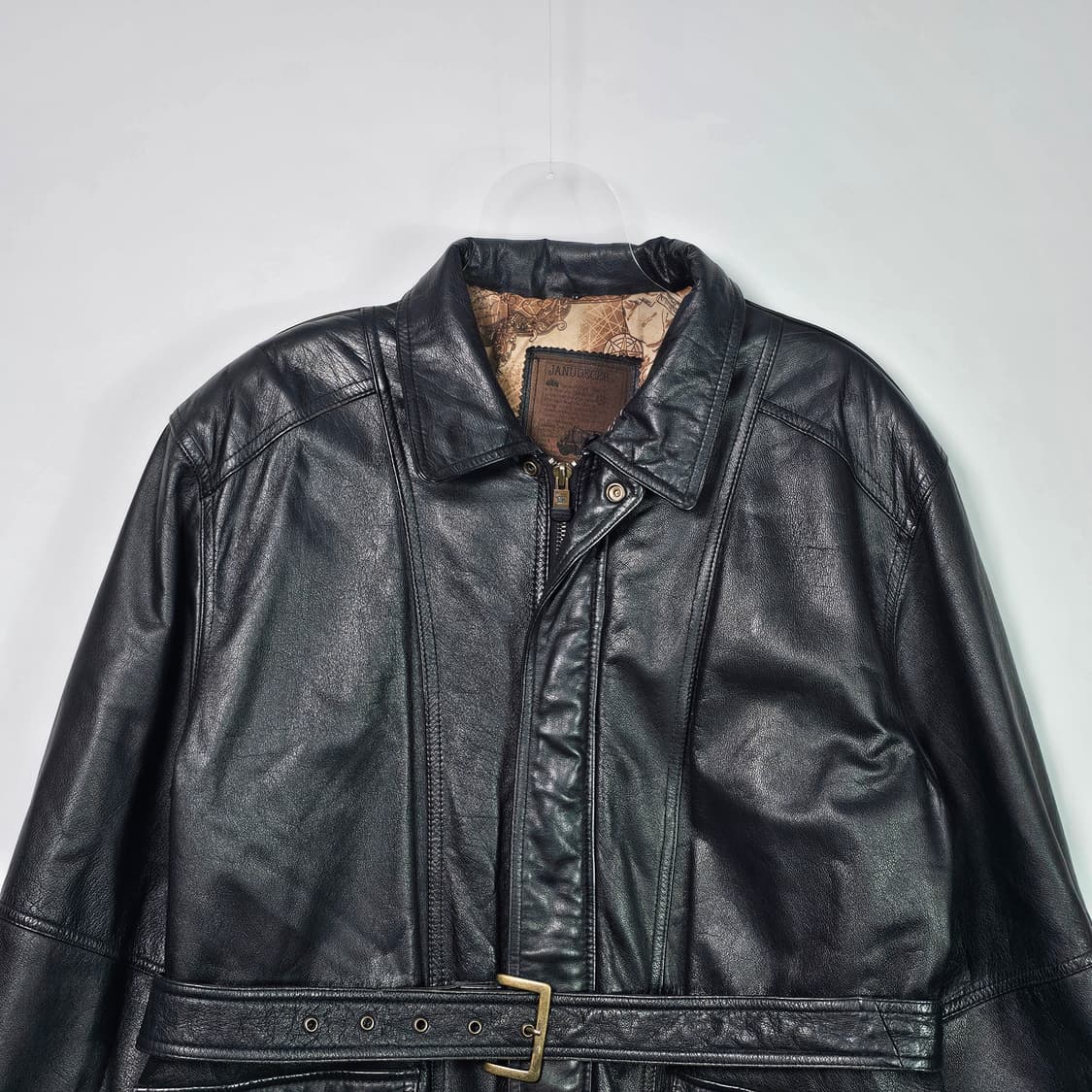 JANUDECER 빈티지 소가죽 자켓 XL 상품이미지2