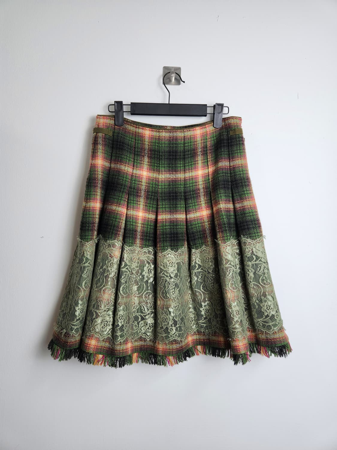 체크 플리츠 테슬 스커트 상품이미지5