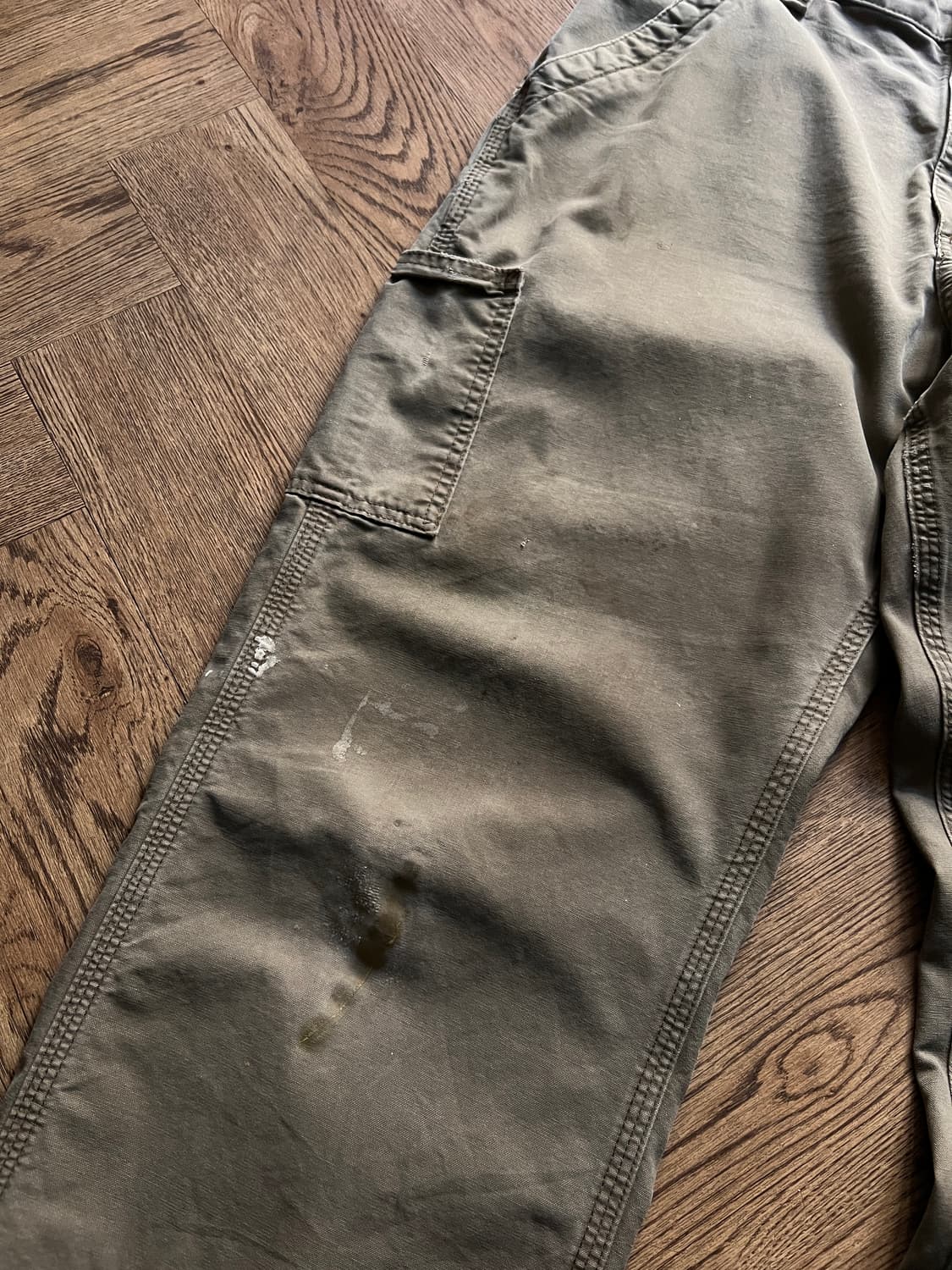 [34]칼하트 USA 더티워싱 라이트브라운 싱글니 워크 팬츠 상품이미지3