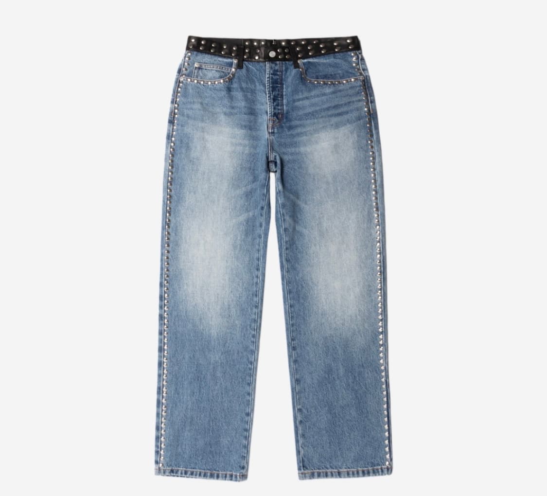 [36] 스투시 x 웨일즈 보너 스터드 진 워시드 블루 상품이미지1