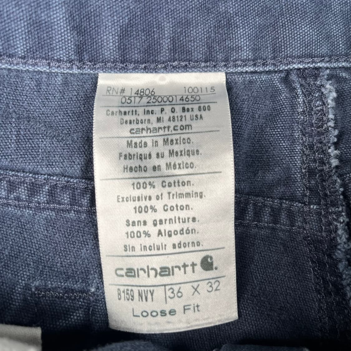 칼하트 네이비 카펜터 팬츠 B159 상품이미지3