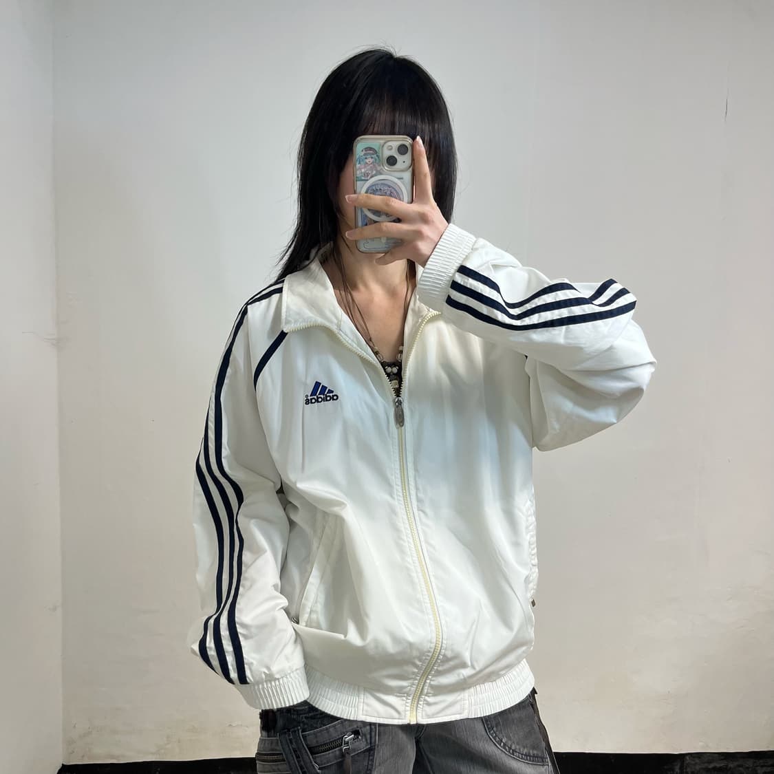 Adidas 90’s white windbreaker 상품이미지2