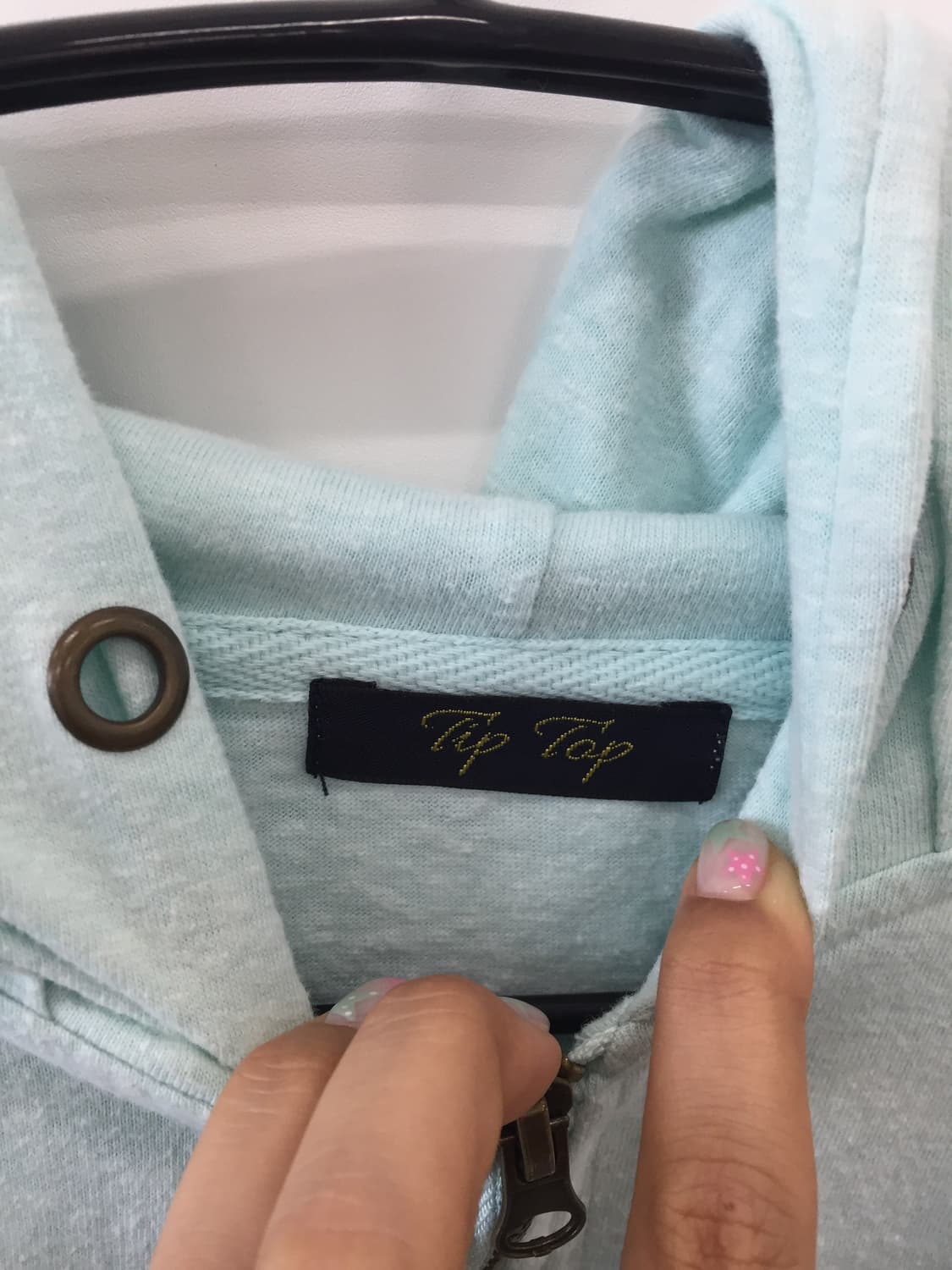 'TipTop' Mint Zip Up Hoodies 상품이미지5