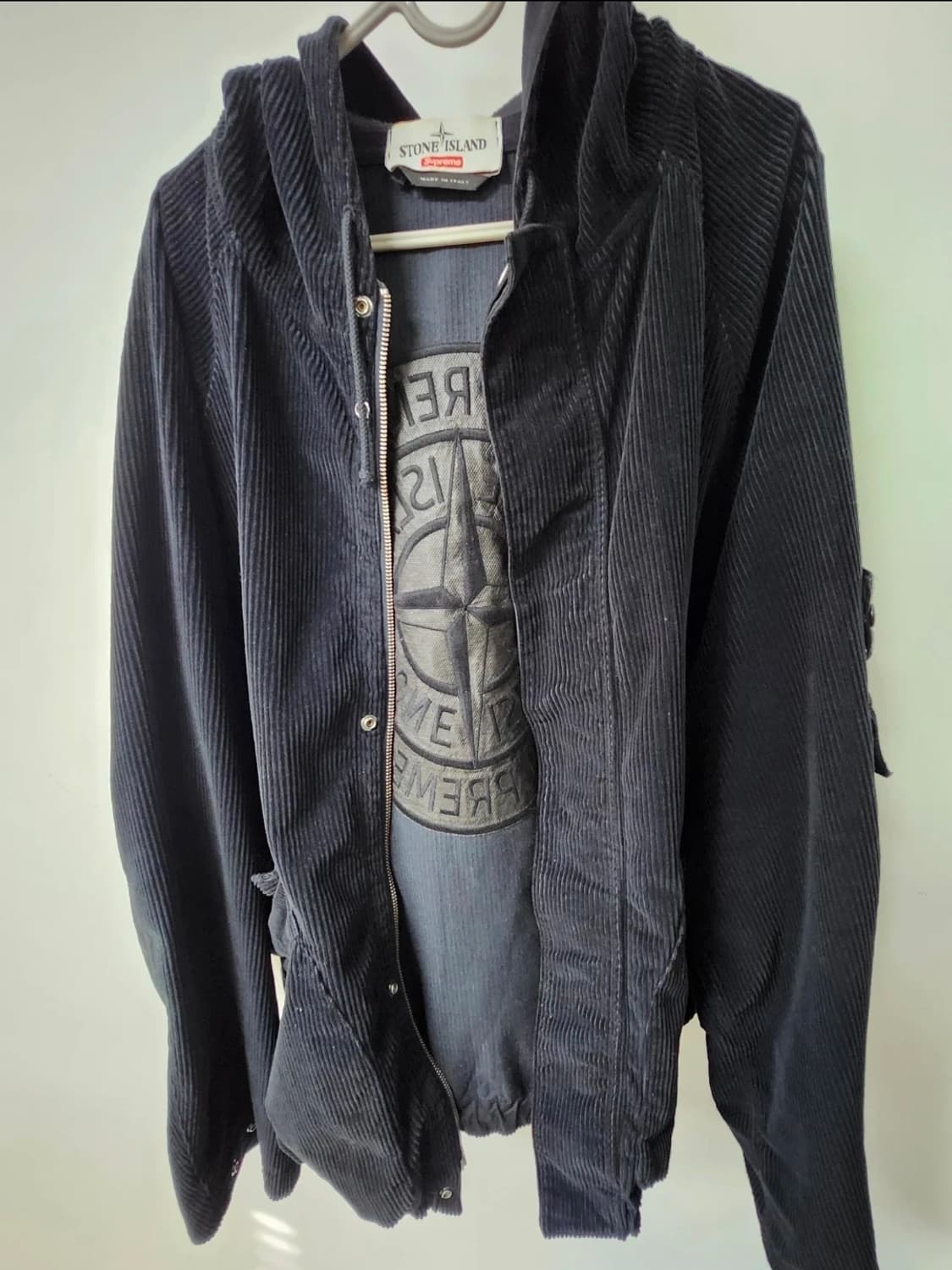 스톤아일랜드 슈프림 콜라보 코듀로이 자켓 XL 상품이미지1
